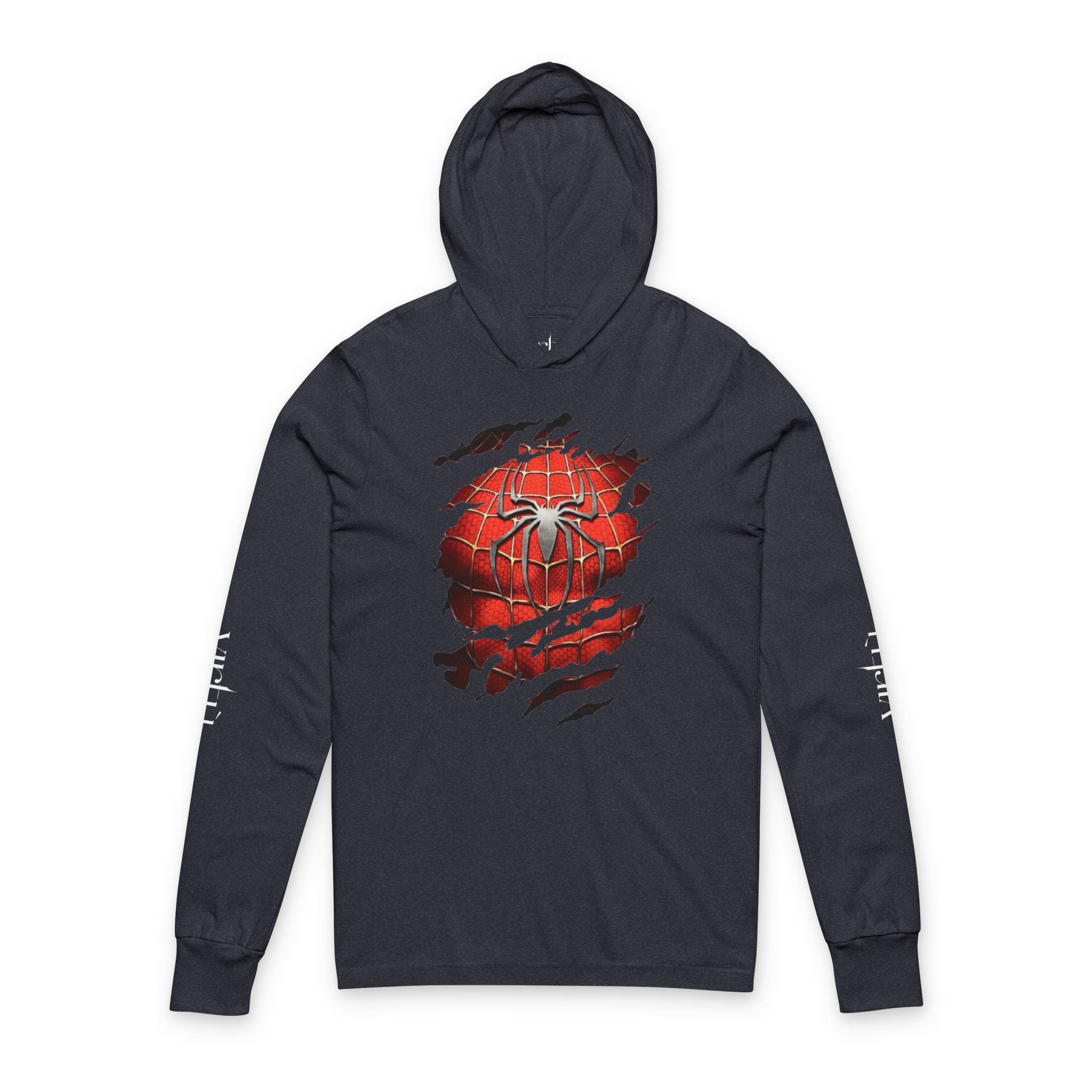 Spider Logo Hooded Long Sleeve Tee