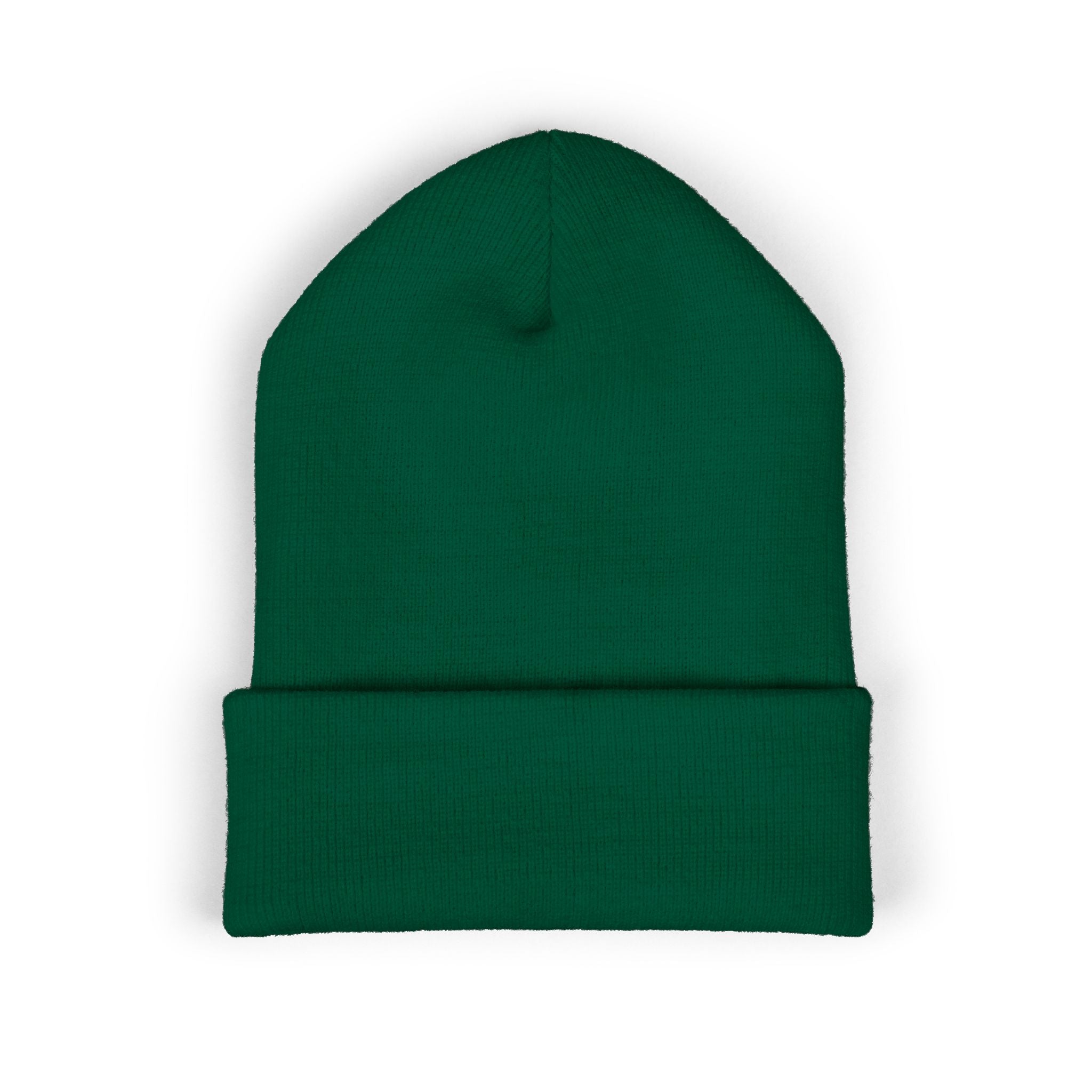 Embroidered 'Virtù' Cuffed Beanie — Classic Knit Winter Hat