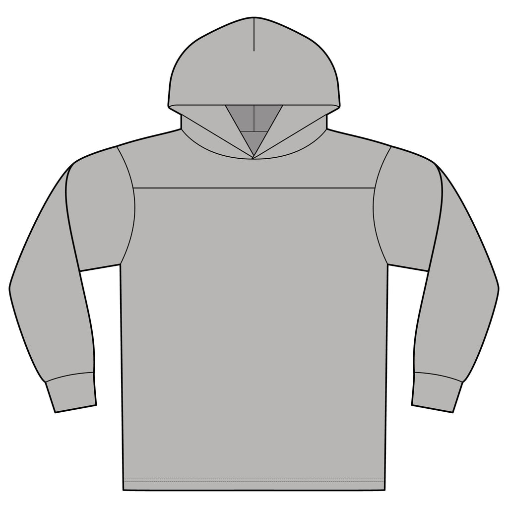 Virtù Halftime Long Sleeve Hoodie — Two-Tone Athletic Pullover