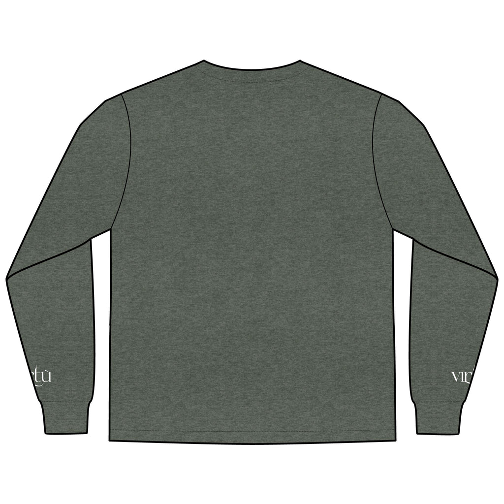 Men's Long Sleeve Tee — Nautical Anchor & Helmet Retro Tattoo Graphic
