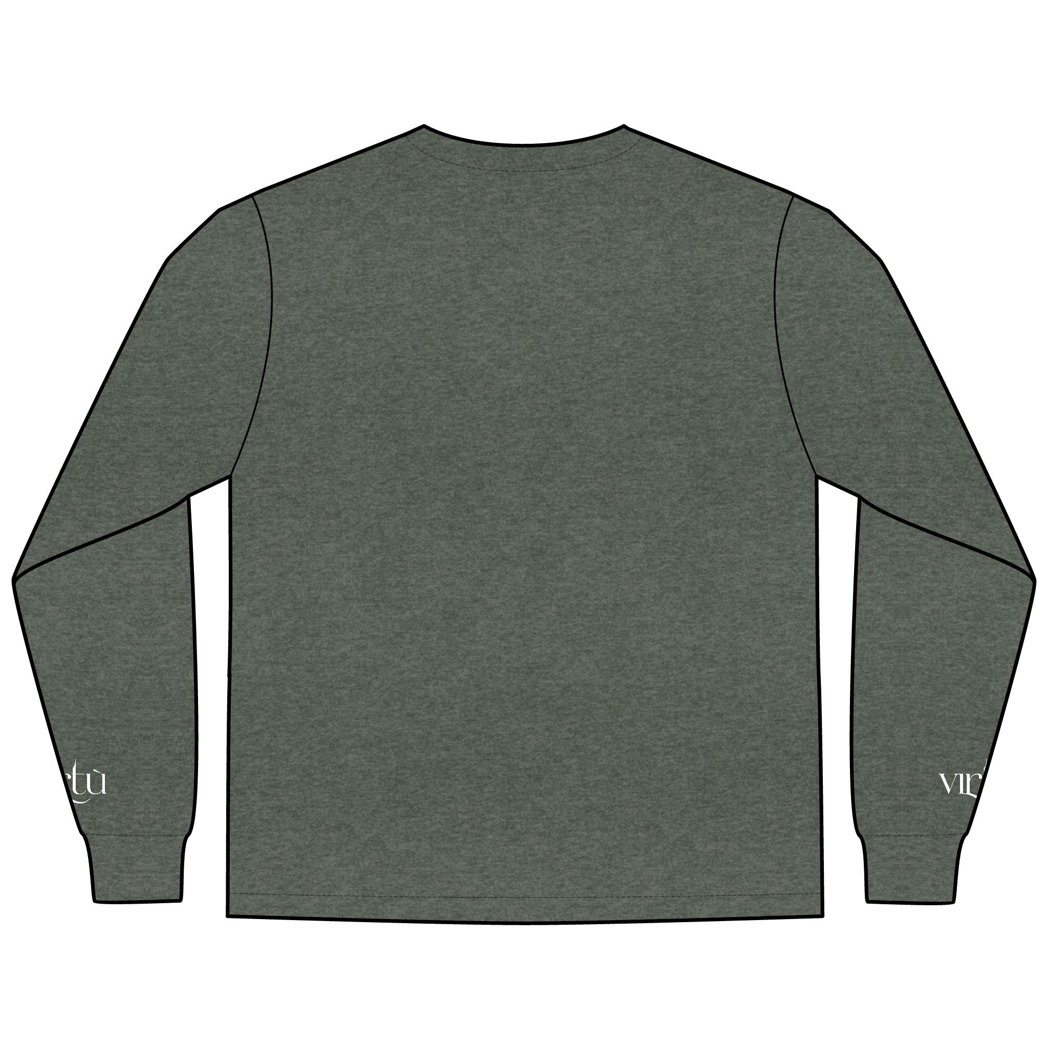 Men's Long Sleeve Tee — Nautical Anchor & Helmet Retro Tattoo Graphic