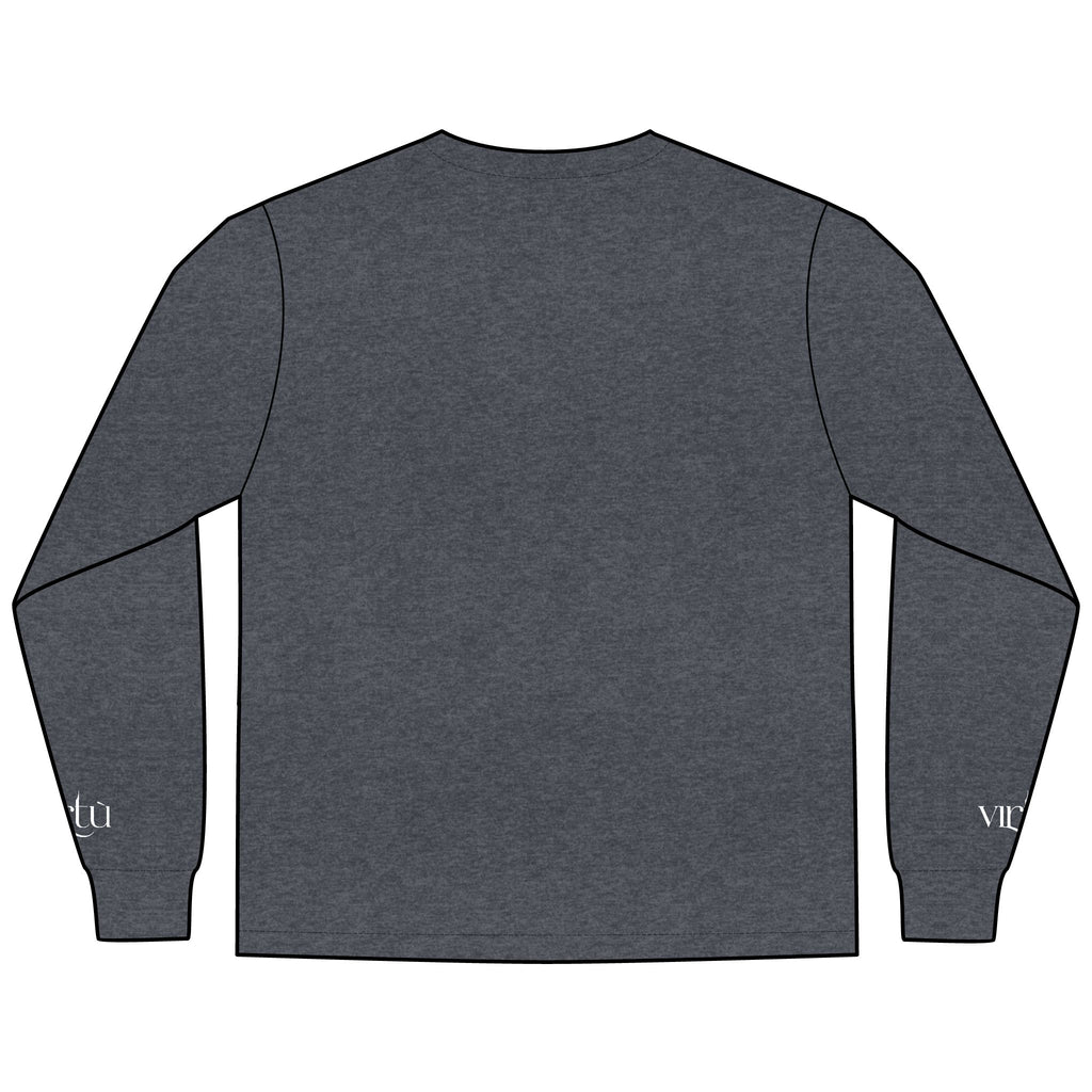 Men's Long Sleeve Tee — Nautical Anchor & Helmet Retro Tattoo Graphic