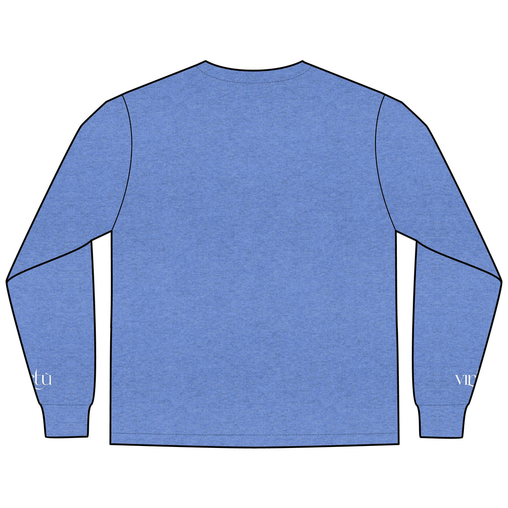 Men's Long Sleeve Tee — Nautical Anchor & Helmet Retro Tattoo Graphic