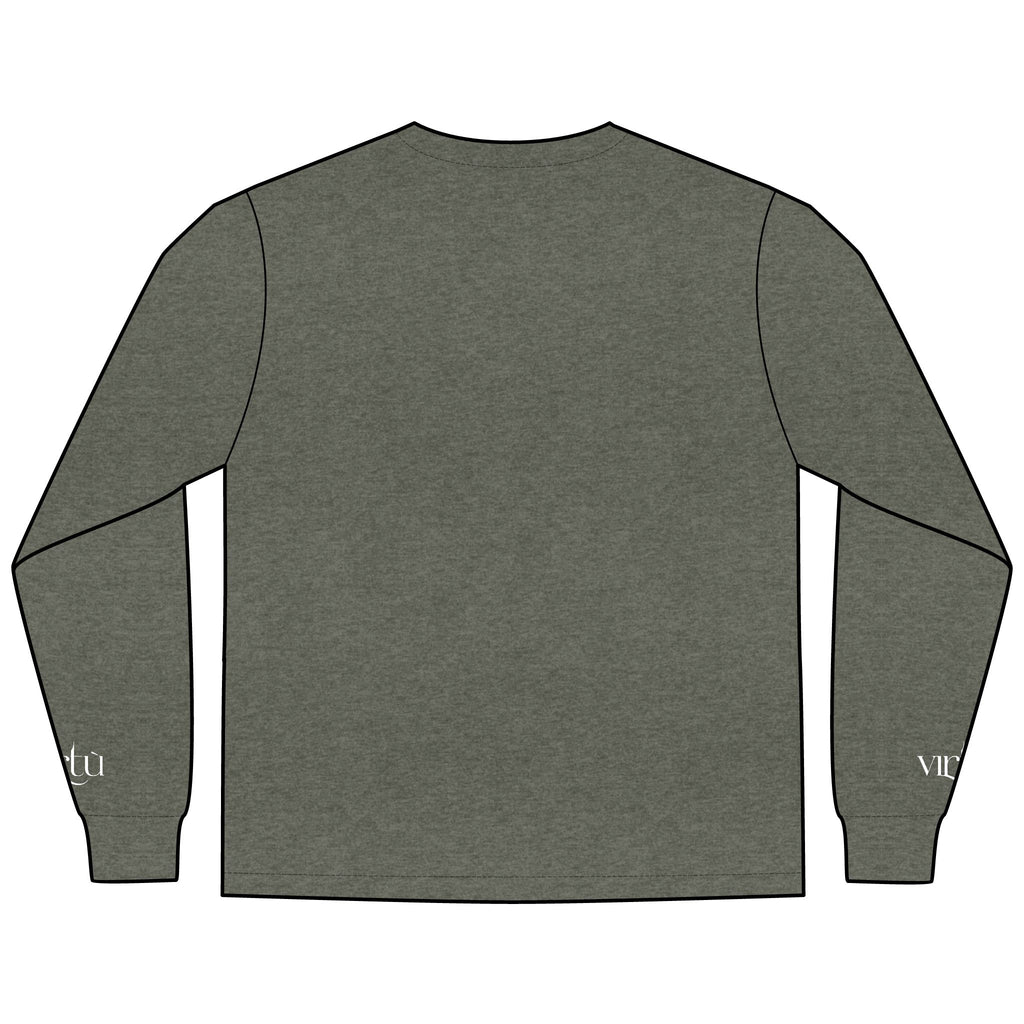 Men's Long Sleeve Tee — Nautical Anchor & Helmet Retro Tattoo Graphic
