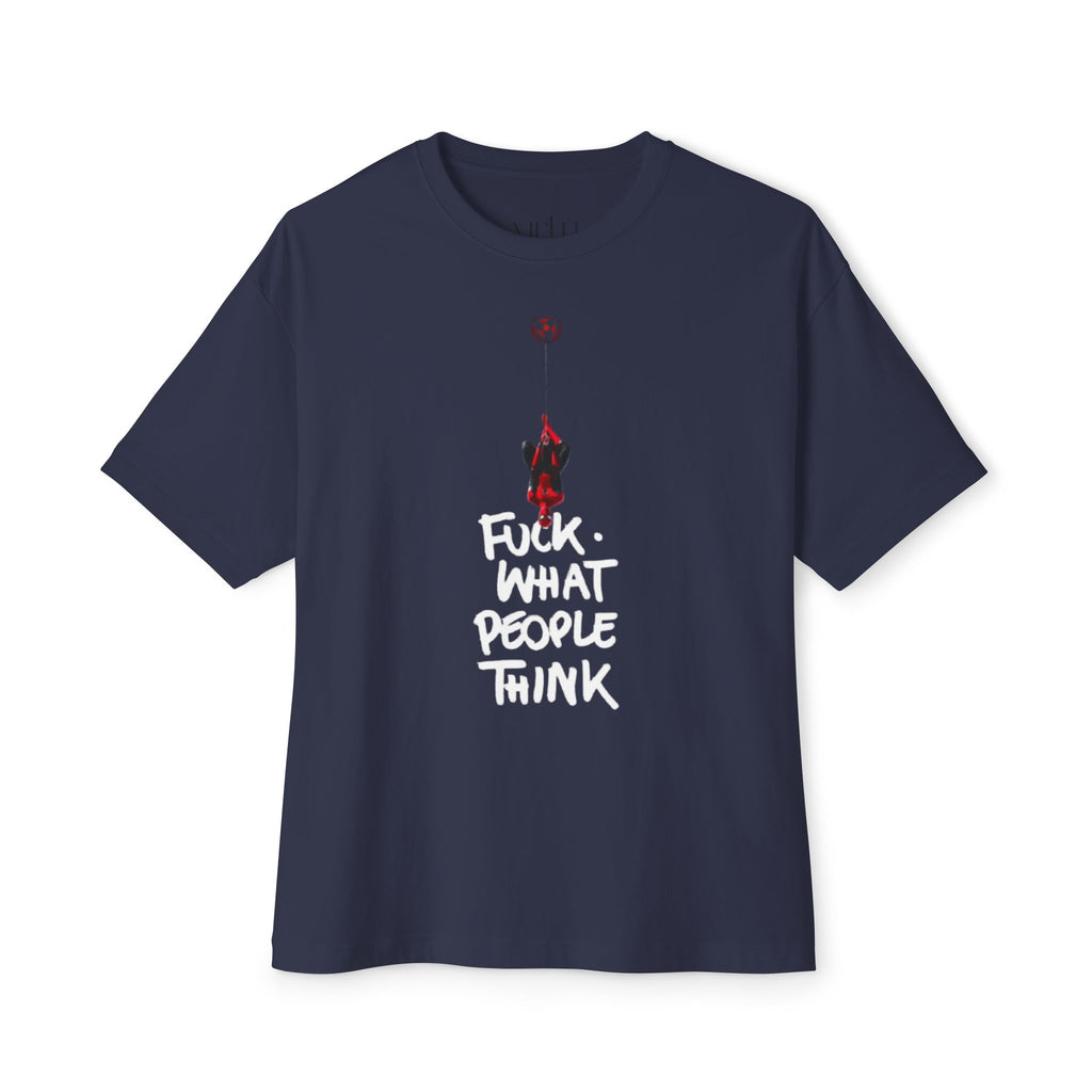 Graphic Tee — "Fuck What People Think" Oversized Boxy T-Shirt