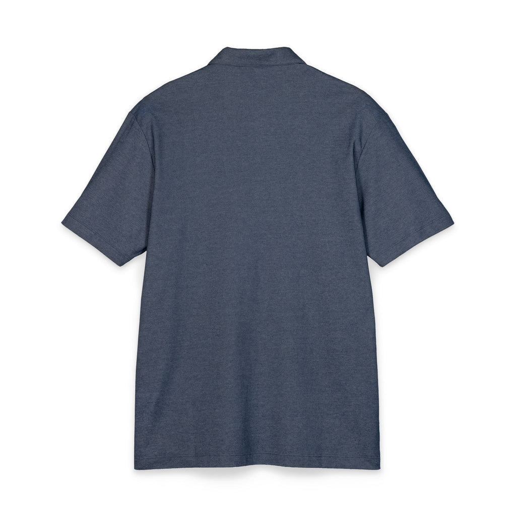 Vetu Distressed Logo Polo Shirt — Classic Men's Short-Sleeve Knit