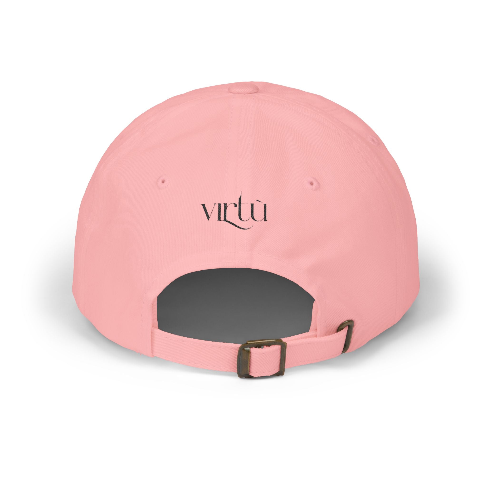 Embroidered Bunny Dad Cap — Cute Cartoon Rabbit Cap with 'virtù' Back Logo