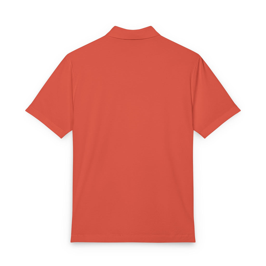Men's Coral Polo Shirt with 'virtù' Left-Chest Logo