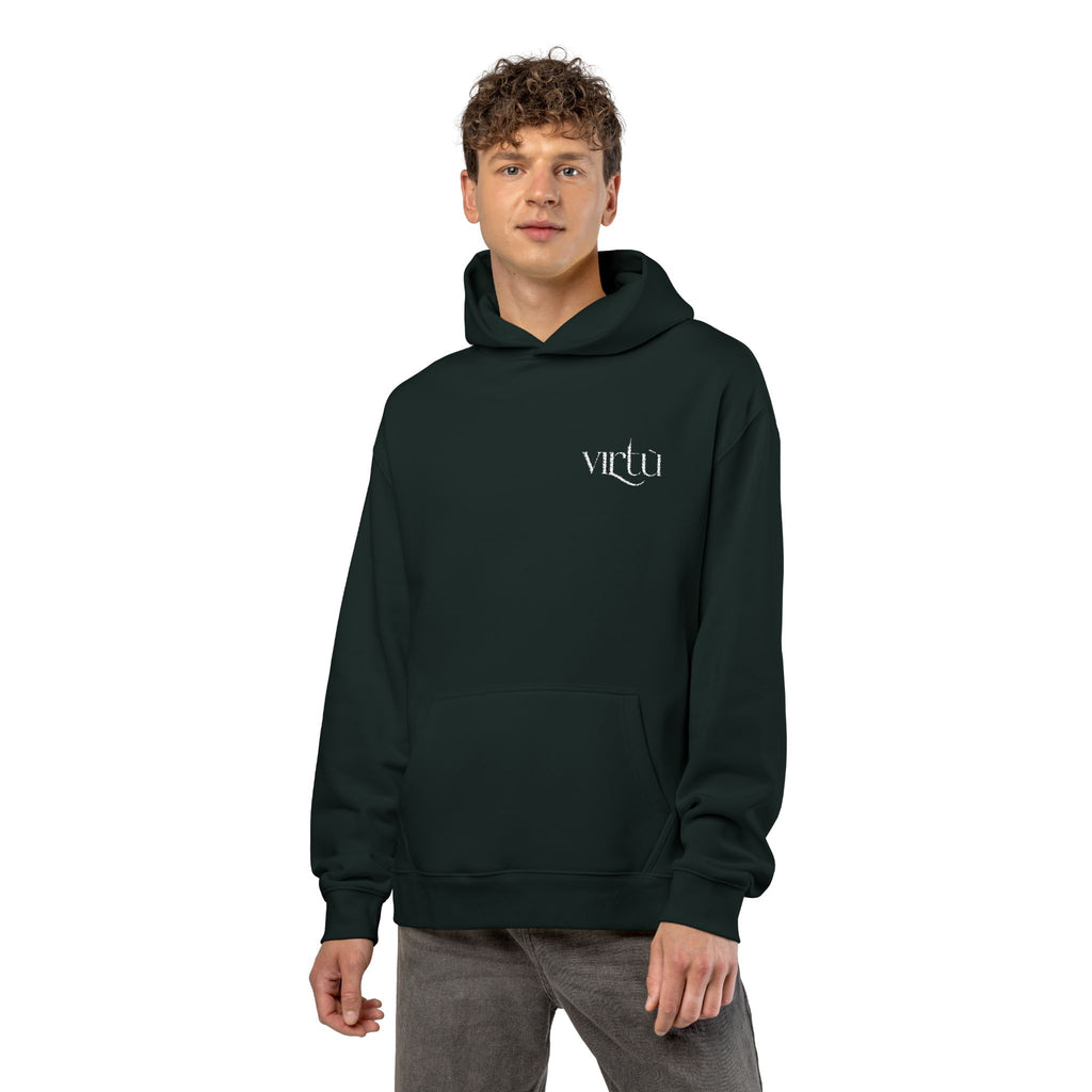 Minimal 'vldn' Black Relaxed Hoodie — Casual Streetwear Pullover