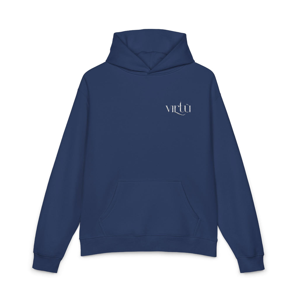 Minimal 'vldn' Black Relaxed Hoodie — Casual Streetwear Pullover