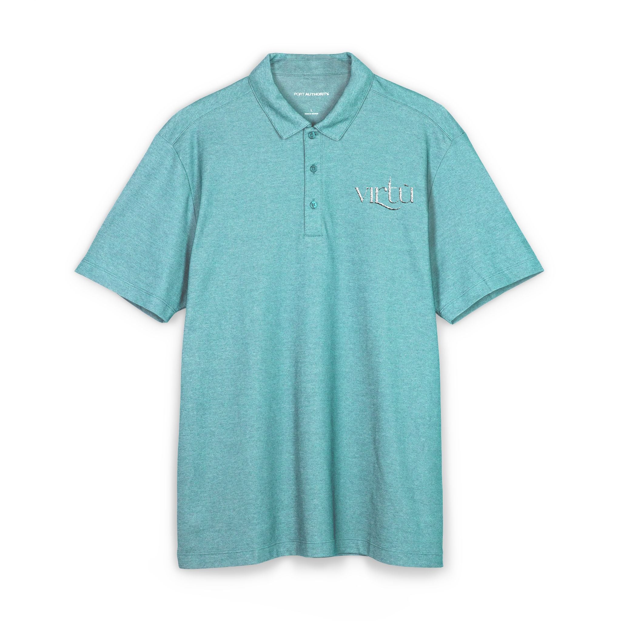 Vetu Distressed Logo Polo Shirt — Classic Men's Short-Sleeve Knit
