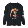Straw Hat Pirate Graphic Long Sleeve Tee — Anime Skull & Straw Hat Design