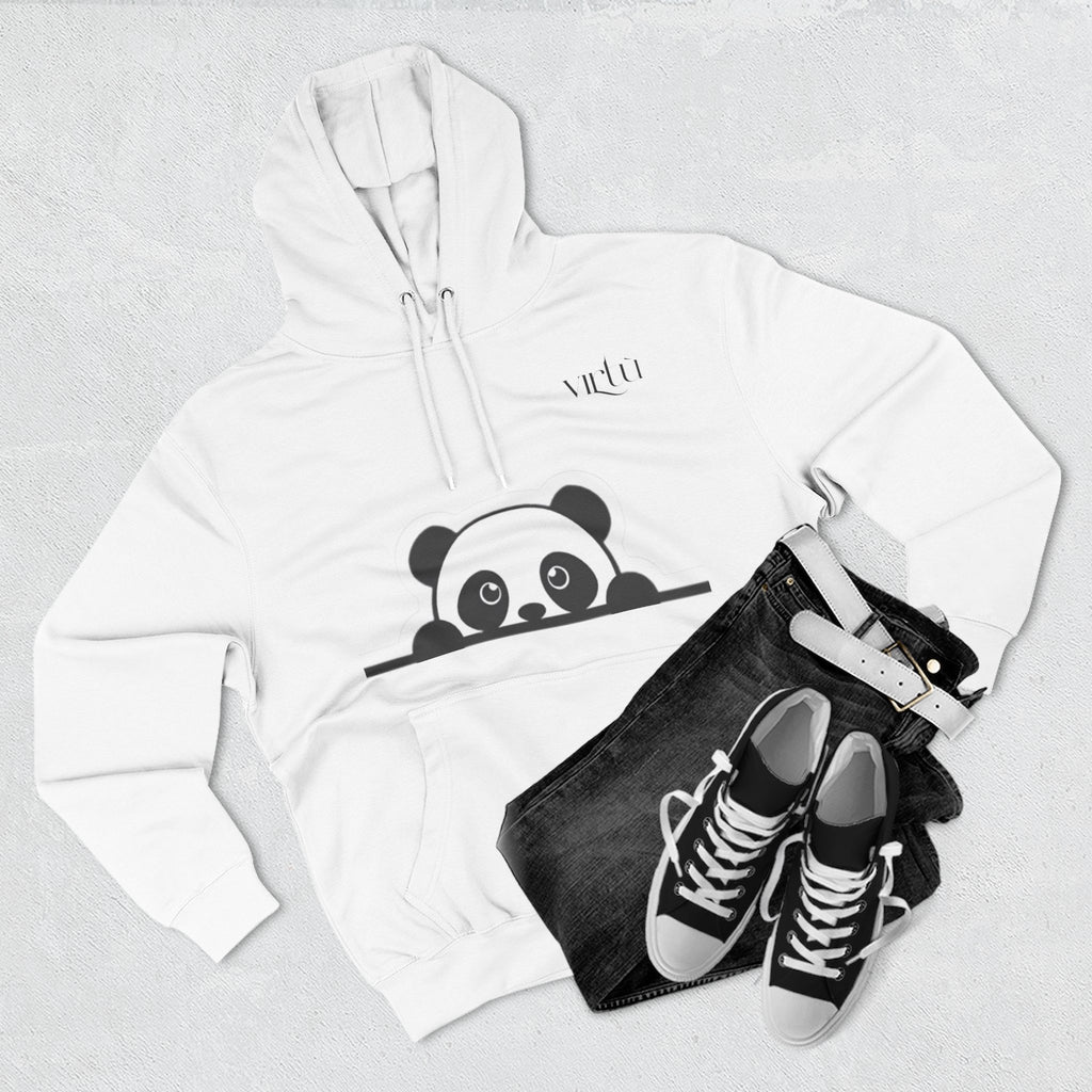 Panda Peek Hoodie — Cute Peeking Panda Fleece Pullover