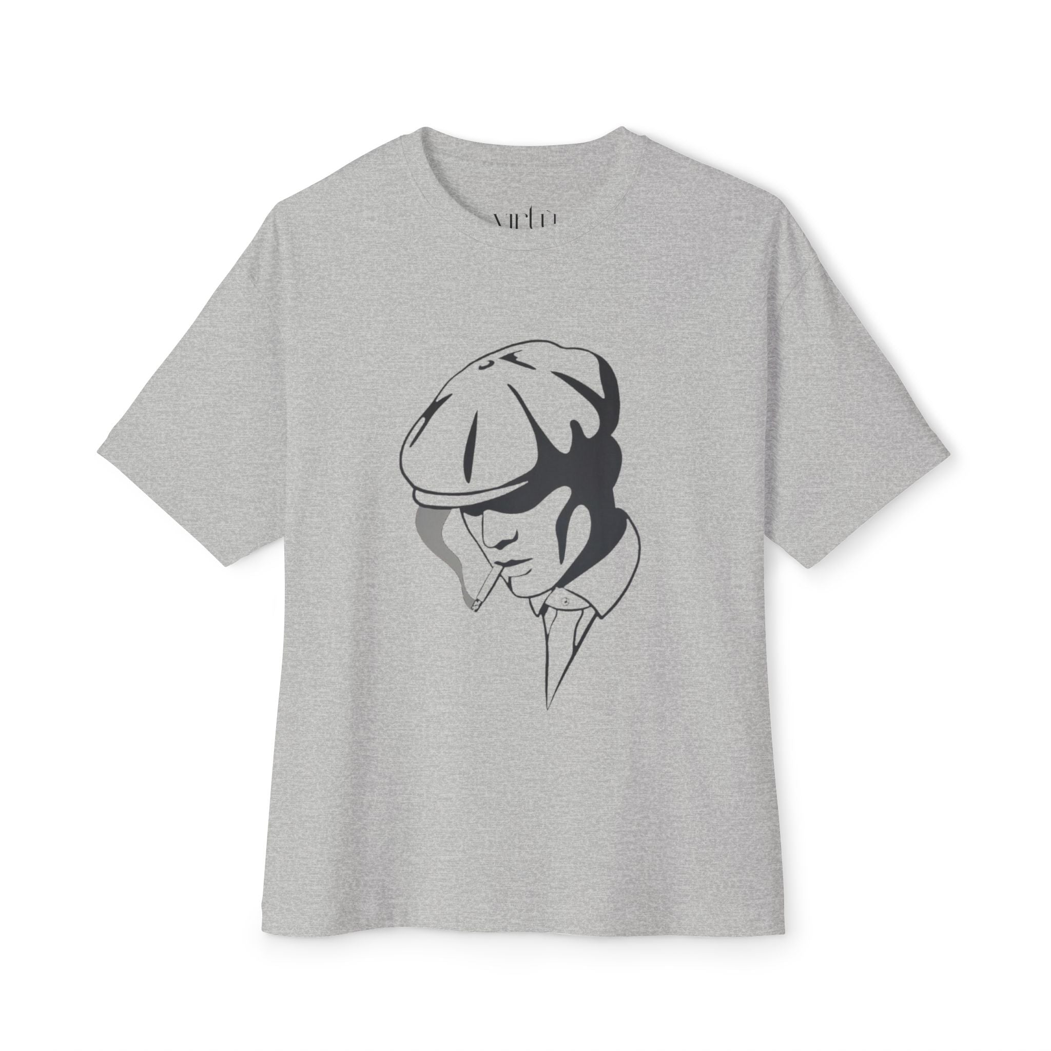 Peaky Blinders Inspired Graphic Tee — Vintage Flat Cap Silhouette